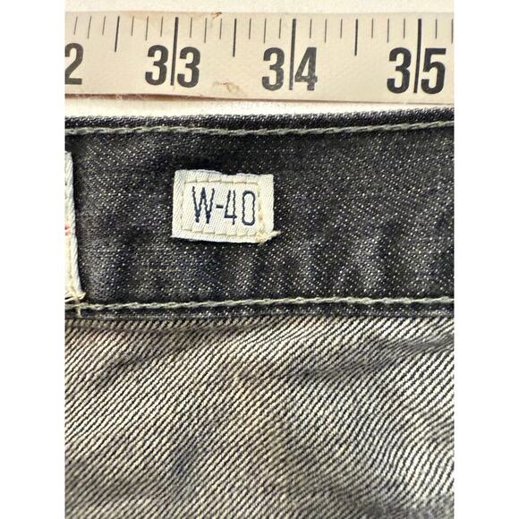 ECKO UNLTD Men's Black Denim Jean Shorts size 40 Hang em High y2k - Picture 4 of 8